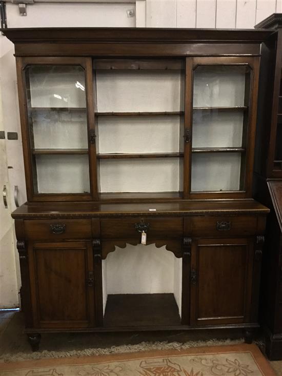 Victorian mahogany glazed dresser